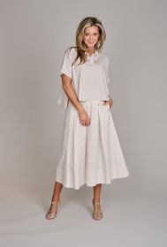 Beige pull met kraag en glitter Peserico