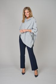 Grijze poncho Les Cordes