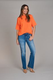 Oranje pull met korte mouw Lalotti