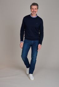 Marine pull ronde hals Ralph Lauren