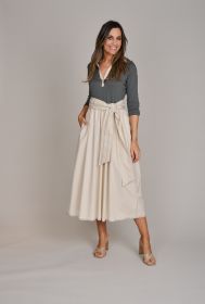 Kleed met beige rok en kaki T-shirt Rosso 35