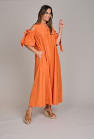 Oranje kleed met fantasie aan de mouw Rosso 35