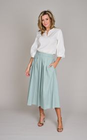 Groene rok met plooien Rosso 35