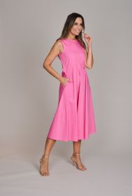 Roze lang kleed met plooien La Camicia