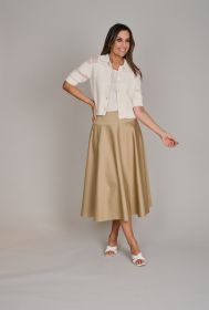 Beige gilet in 2 verschillende stoffen Anneclaire