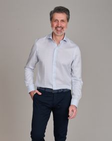 Hemd met lichtblauwe print R2 Amsterdam