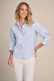 Lichtblauwe bloes met fantasie aan de mouw Due Amanti