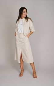 Beige rok met grote zakken Due Amanti