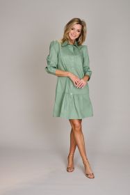 Groen hemdkleed met volant Due Amanti