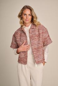 Roestkleurige chanelvest Due amanti