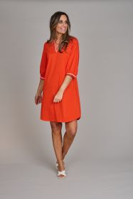 Oranje kleed met witte boord Léonie de Paris