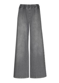 Grijze wijde jeans op elastiek Caroline Biss