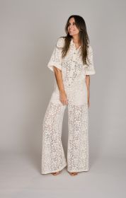 Ecru kanten broek Caroline Biss