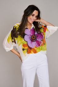Multicolor gebloemde bloes Caroline Biss