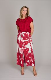 Rood/ wit geprinte rok Caroline Biss