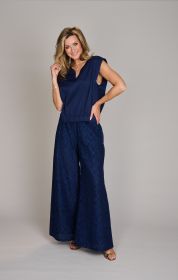 Blauwe kanten broek Caroline Biss