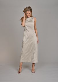 Beige lang kleed Senso