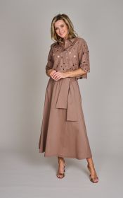 Bruine rok met strik D.Exterior