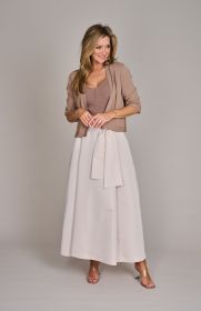 Beige rok met strik en plooien D.Exterior
