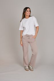 Ecru fijne sweater met ton-sur-ton bloemen Margittes