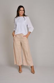 Witte T-shirt met borstzak met pailletten Margittes