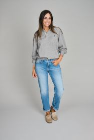 Grijze pull met kraag Ralph Lauren