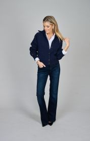 Blauwe gilet met kabel Ralph Lauren