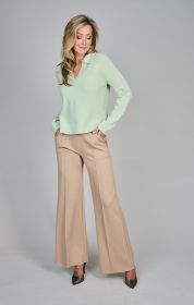 Beige broek op elastiek Riani