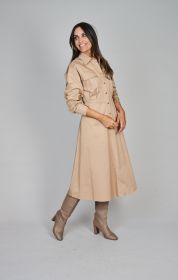 Beige hemdkleed met borstzakken Riani