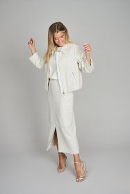 Ecru vest met structuur in de stof Marc Cain