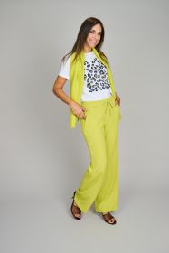 Witte T-shirt met lime/ blauwe dierenprint Marc Cain