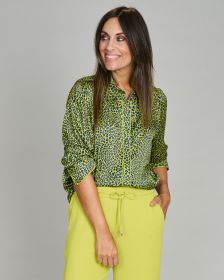Lime bloes met blauwe dierenprint Marc Cain