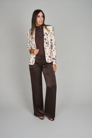 Vanillekleurige blazer met bloemen Marc Cain