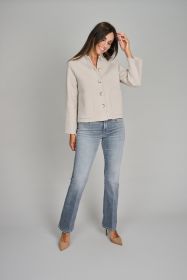 Beige vest met grote zakken Anneclaire
