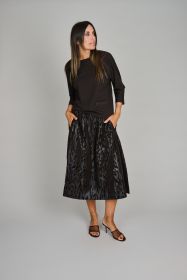 Bruine pull met andere stof aan zak Margittes