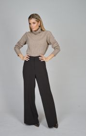 Taupe rolkraagpull met kabel en pailleten Repeat