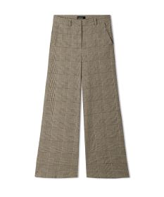 Beige/ bruin geruite broek model Alexis Cambio
