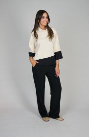 Zwart/ ecru pull Joseph Ribkoff