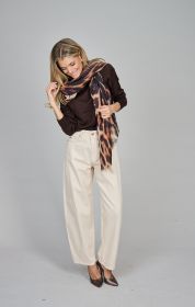 Ecru barrel broek model Nalia Raffaello Rossi
