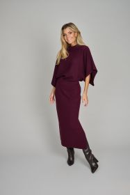 Bordeaux pull met vlindermouwen Léonie de Paris