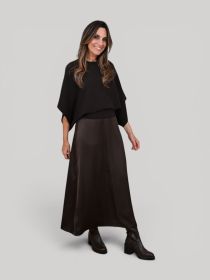 Bruine pull met vlindermouwen Léonie de Paris