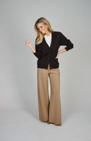Bruine gilet met ruit Lalotti