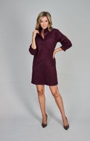 Bordeaux daimlook kleed met borstzak Atmos