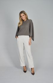 Taupe pull met wijde mouw Herzens